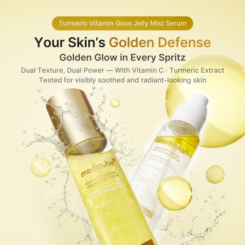 Kojic Acid Turmeric Vitamin Gold Jelly Mist Serum - Modern Skin Care Set