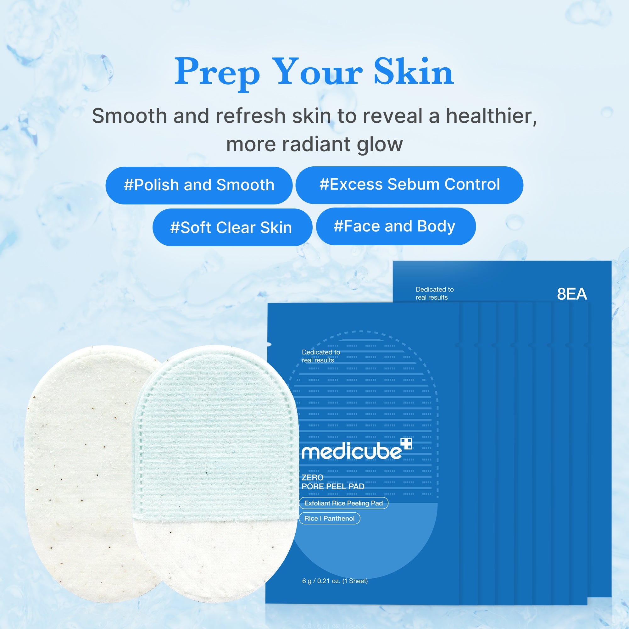 Zero Pore Peeling Pads (8ea) - Glow Ready Hydrating Toner