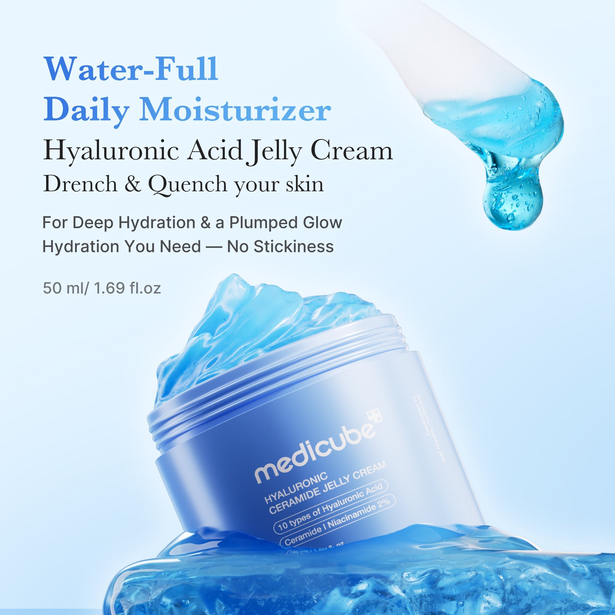 Hyaluronic Ceramide Moisturizing Jelly Cream - Daily Ampoule Serum
