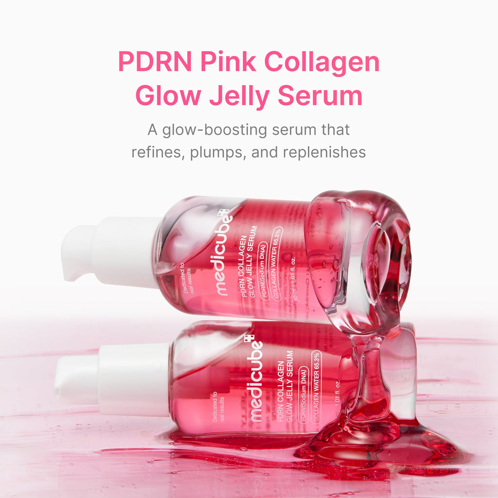 PDRN Pink Collagen Glow Jelly Serum - Calm Look Cream Cleanser