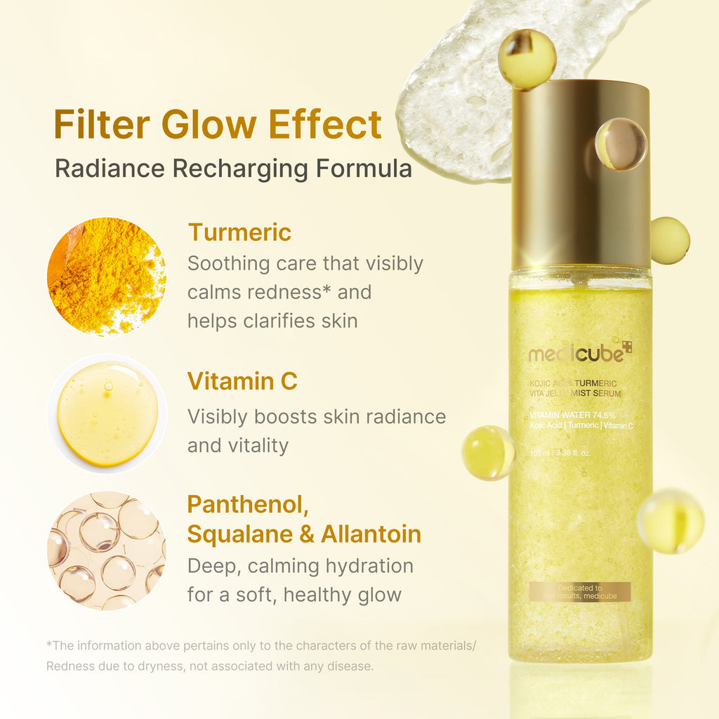 Kojic Acid Turmeric Vitamin Gold Jelly Mist Serum - Modern Skin Care Set