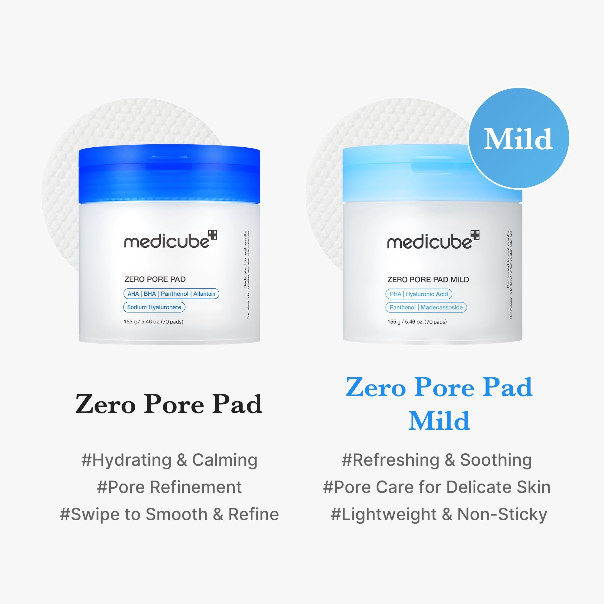 Zero Pore Madecassoside Pads (Mild) - Simple Cushion Pads