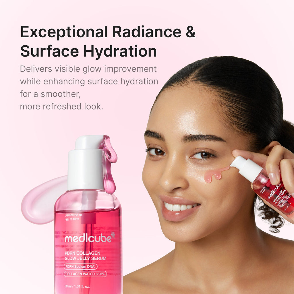 PDRN Pink Collagen Glow Jelly Serum - Calm Look Cream Cleanser
