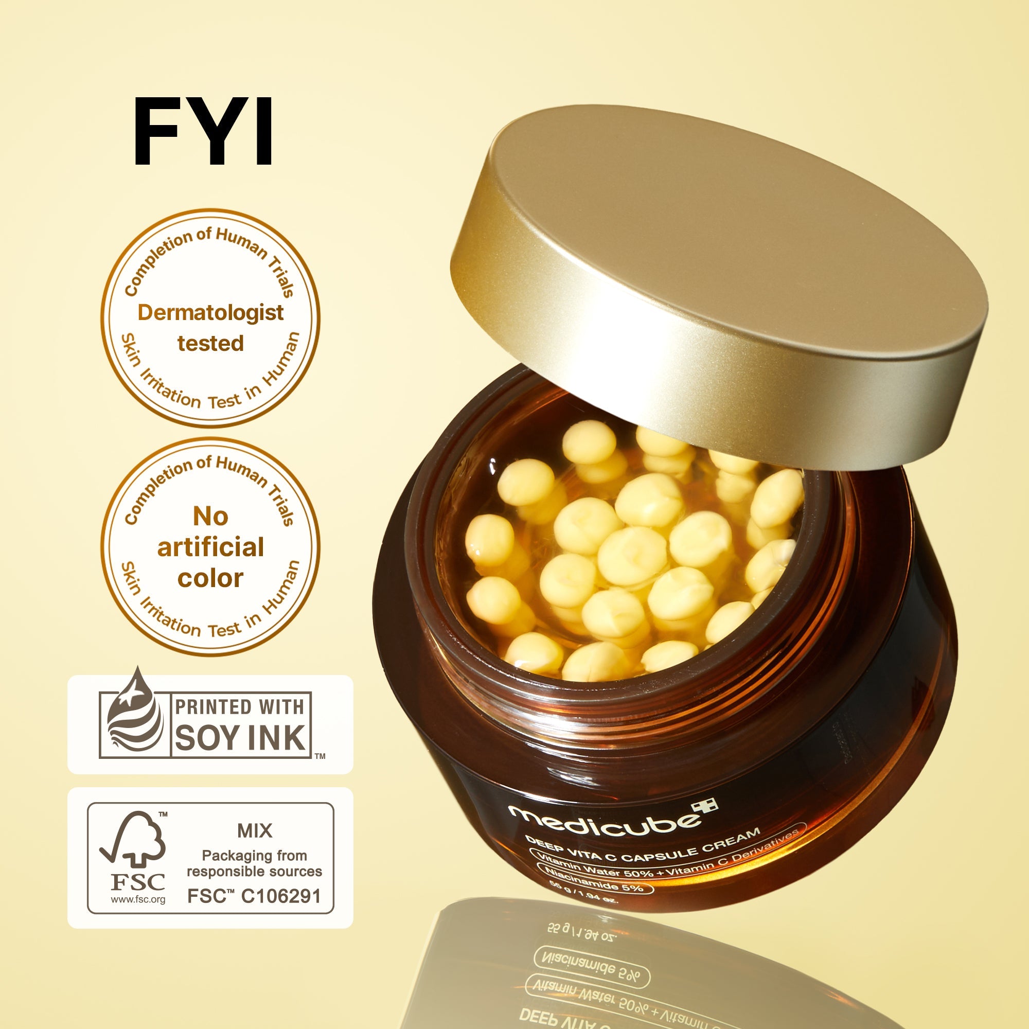 Deep Vita C Capsule Cream - Glow Ready Toner Pads