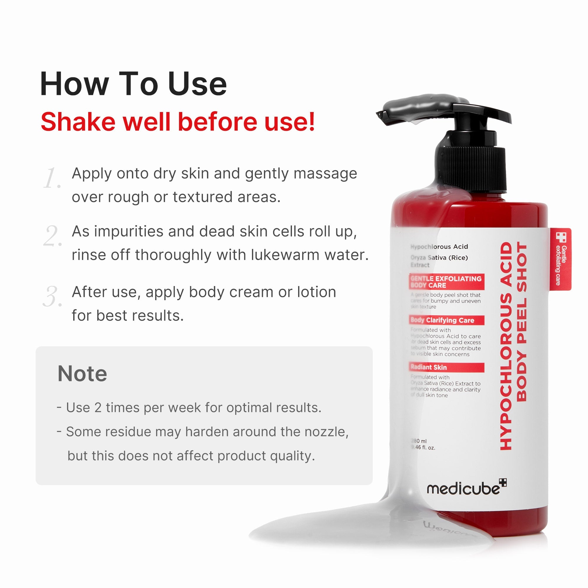 Hypochlorous Acid Rice Body Peel Shot - Dewy Beauty Tool