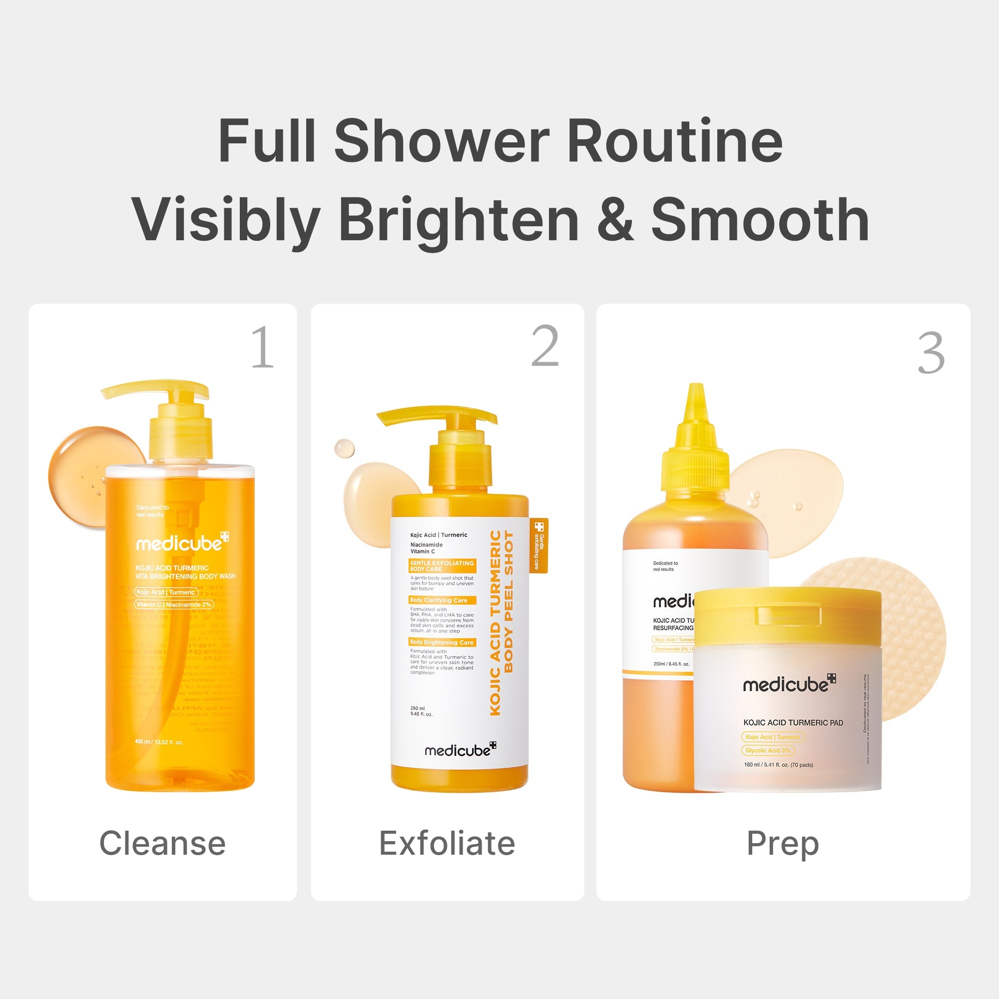 Kojic Acid Turmeric Brightening Body Wash - Modern Toner Pads