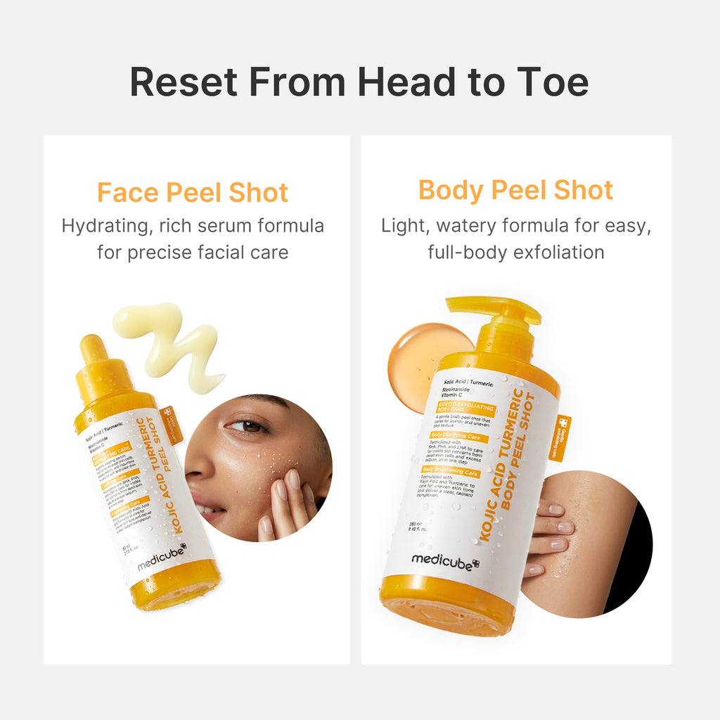 Kojic Acid Turmeric Body Peel Shot - Dewy Cleansing Balm