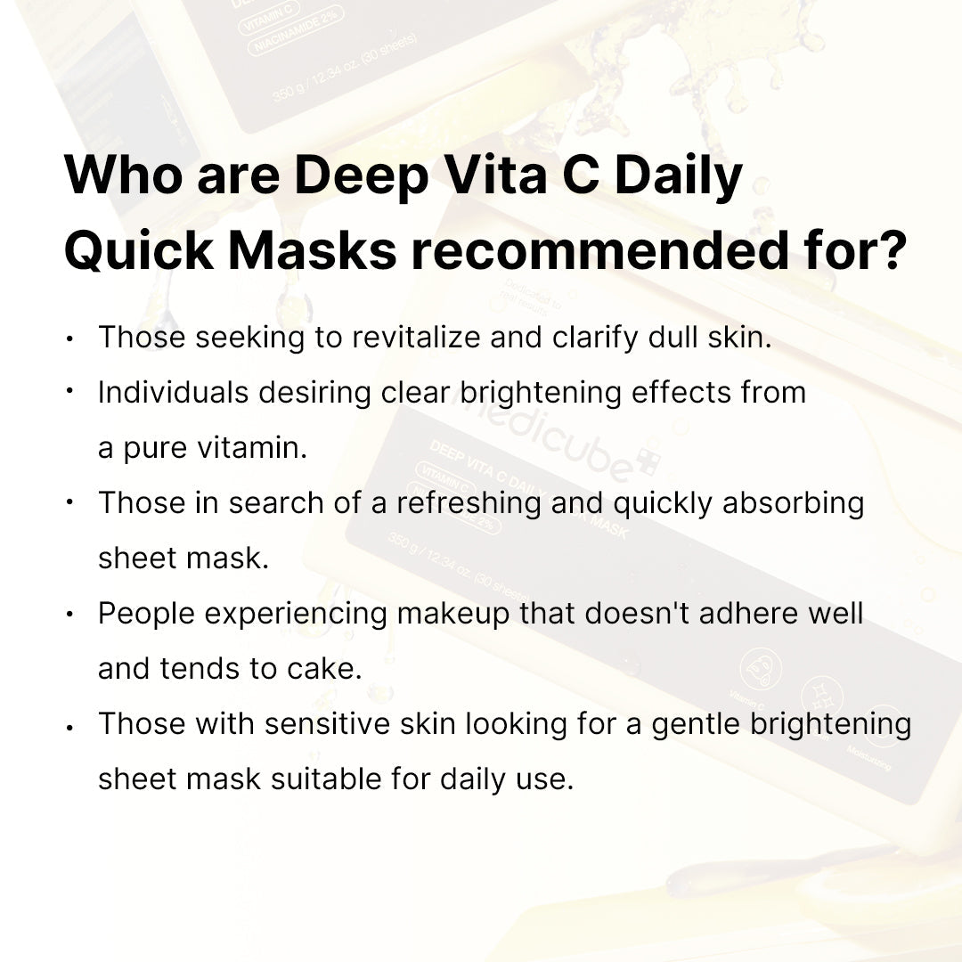 [Subscr.] Deep Vita C Daily Quick Masks - Fresh Face Travel Set