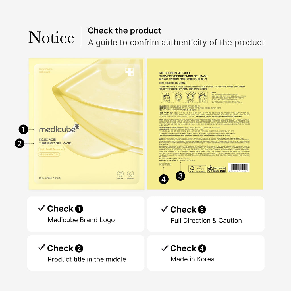Kojic Acid Turmeric Gold Jelly Gel Mask - Clean Exfoliating Pads