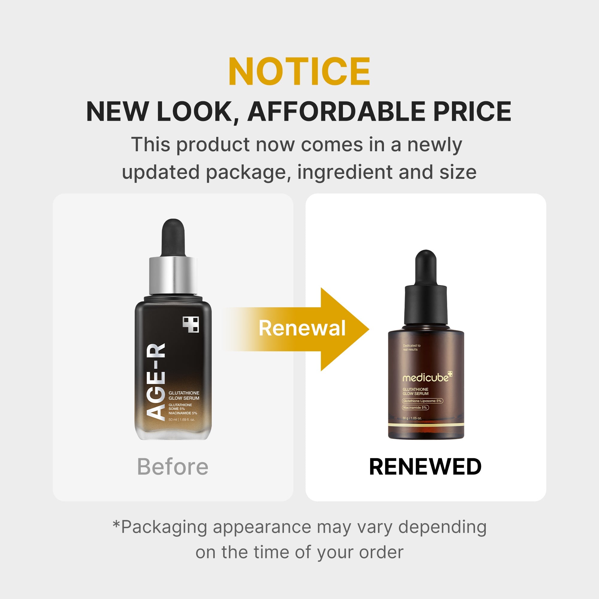 AGE-R Glutathione Glow Serum - Travel Ready Toner Pads
