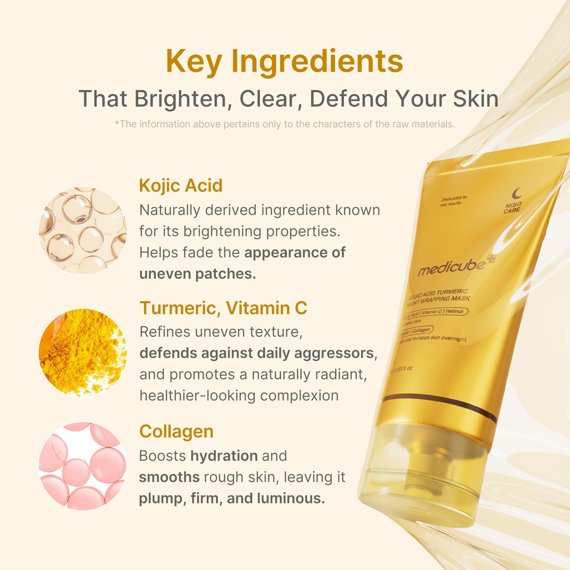 [Subscr.] Kojic Acid Turmeric Overnight Wrapping Mask - Simple Exfoliating Pads