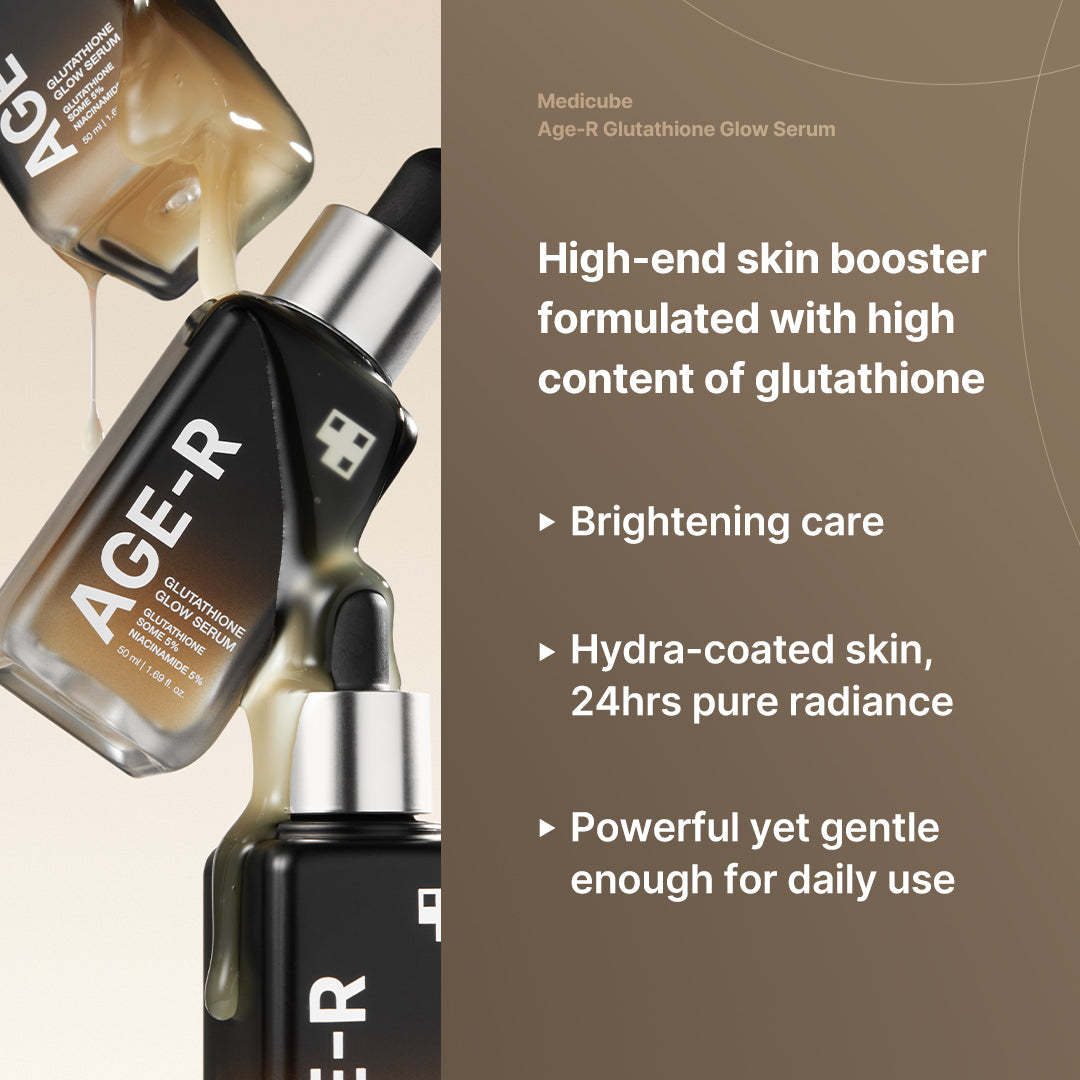 AGE-R Glutathione Glow Serum - Travel Ready Toner Pads