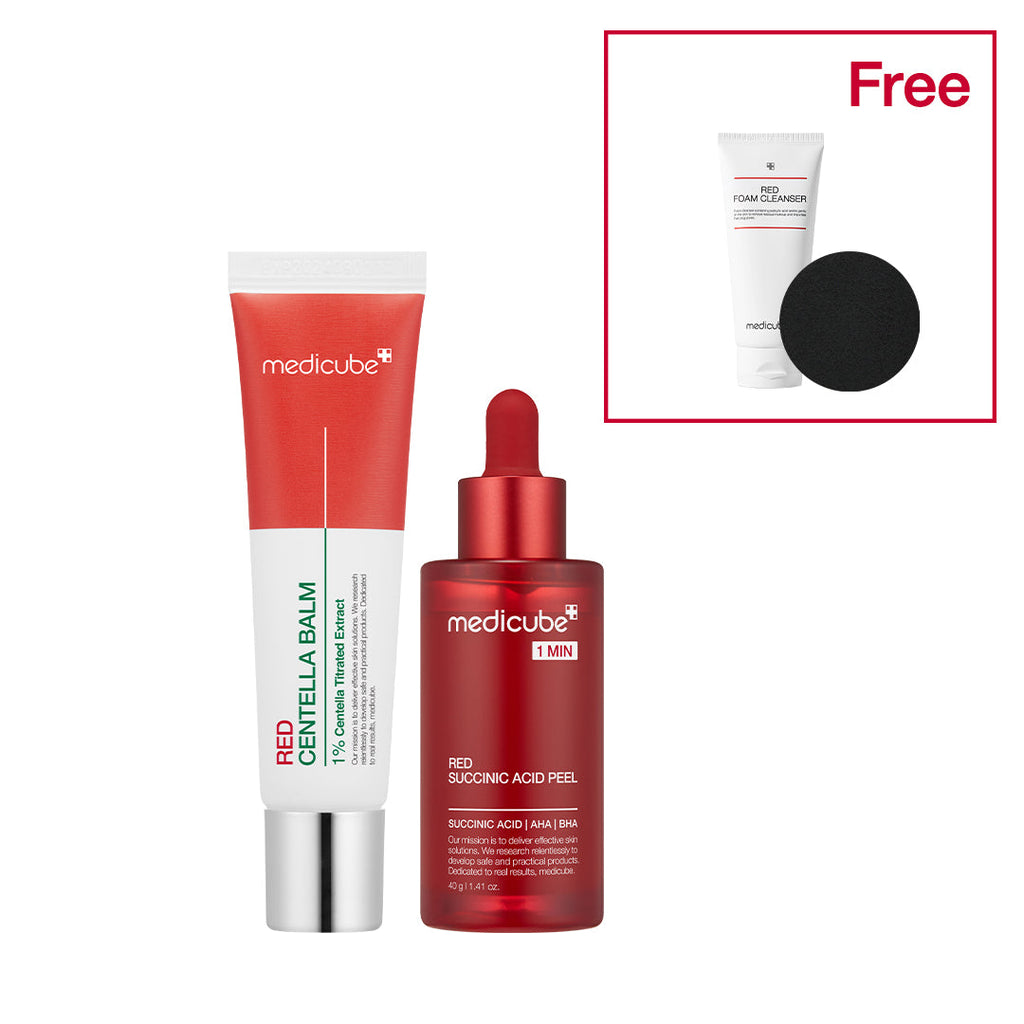 21% Red Succinic Acid Cleansing Booster Serum - Calm Look Beauty Tool