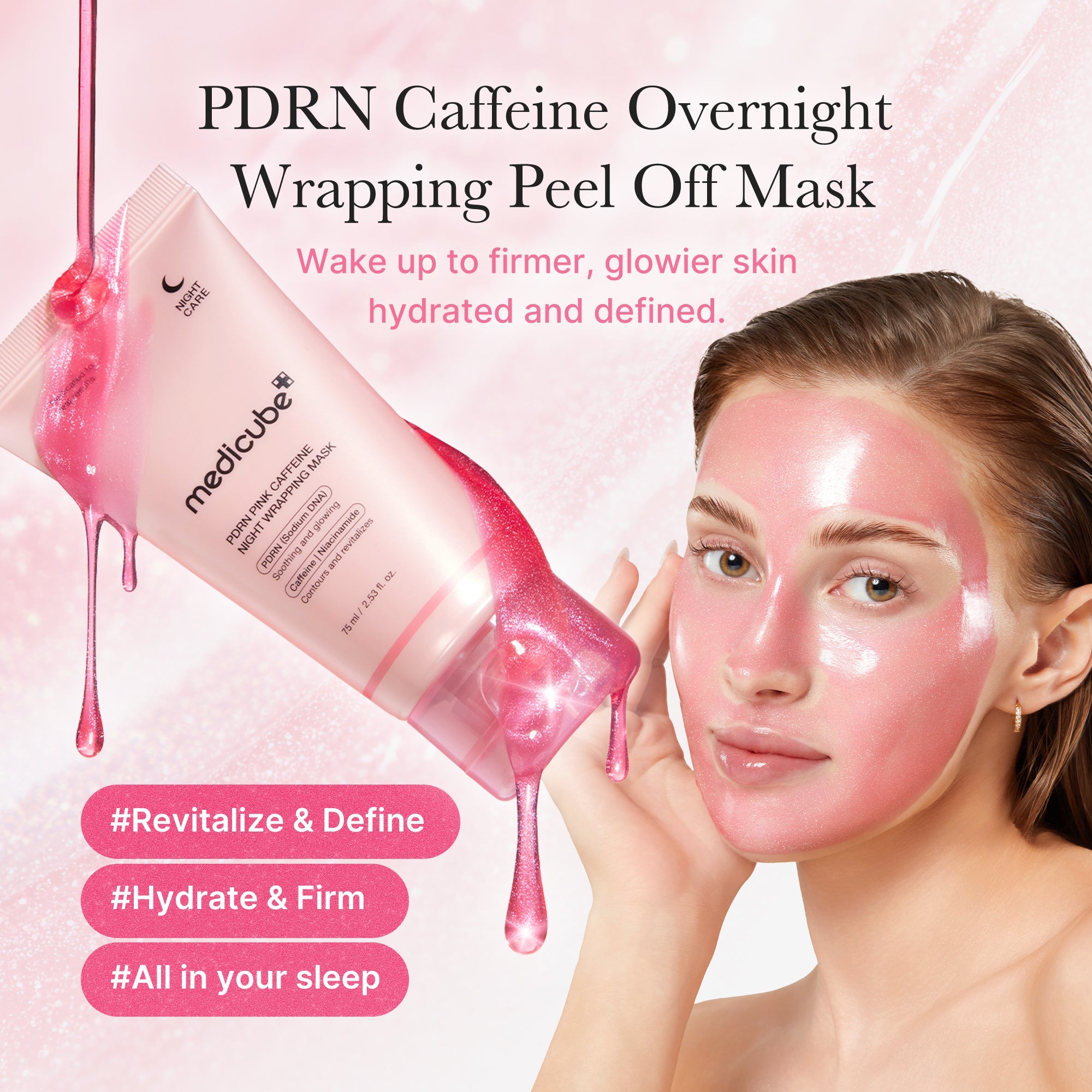 [Subscr.] PDRN Pink Caffeine Overnight Wrapping Mask - Radiant Clay Mask