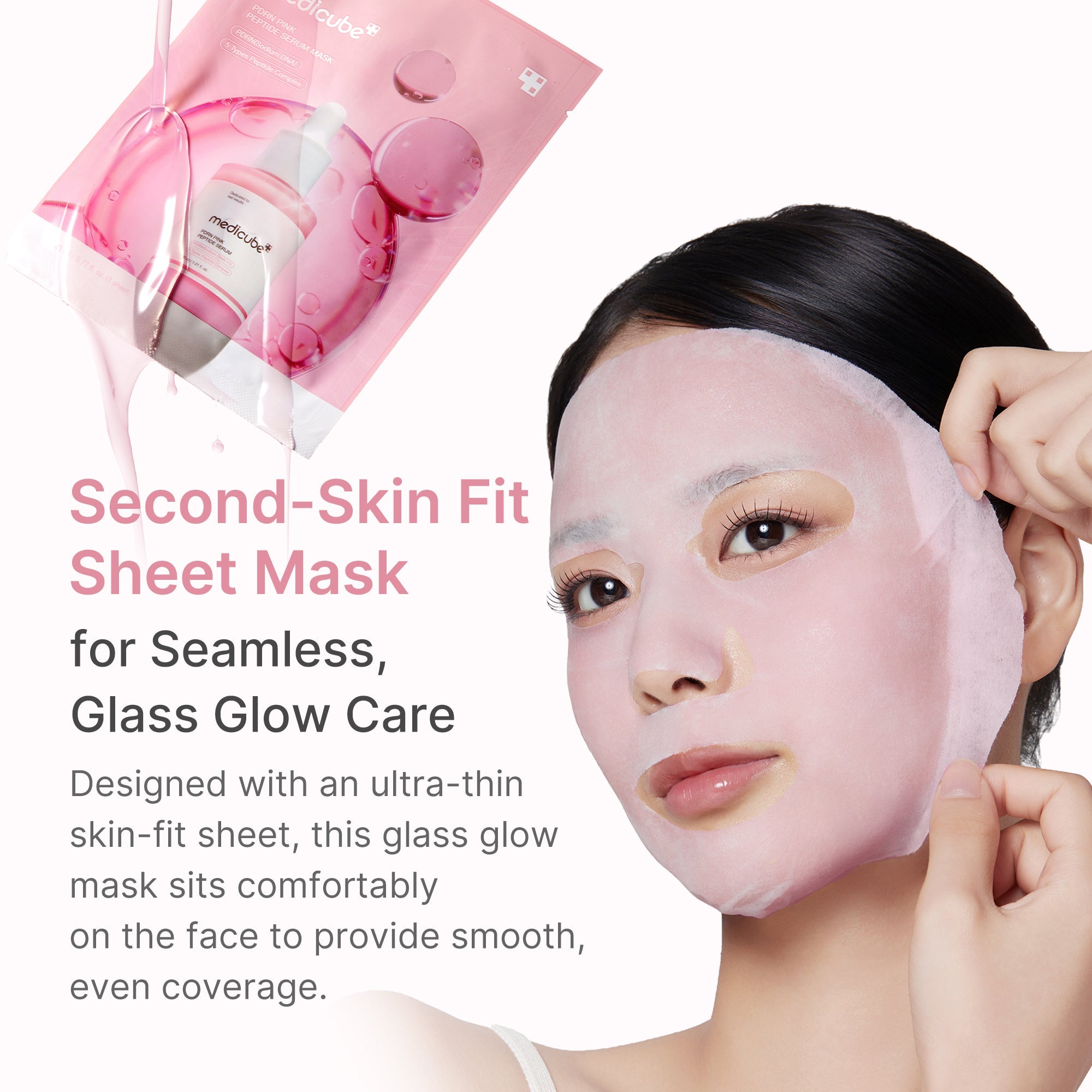 PDRN Pink Peptide Ampoule Mask - Travel Ready Cushion Pads