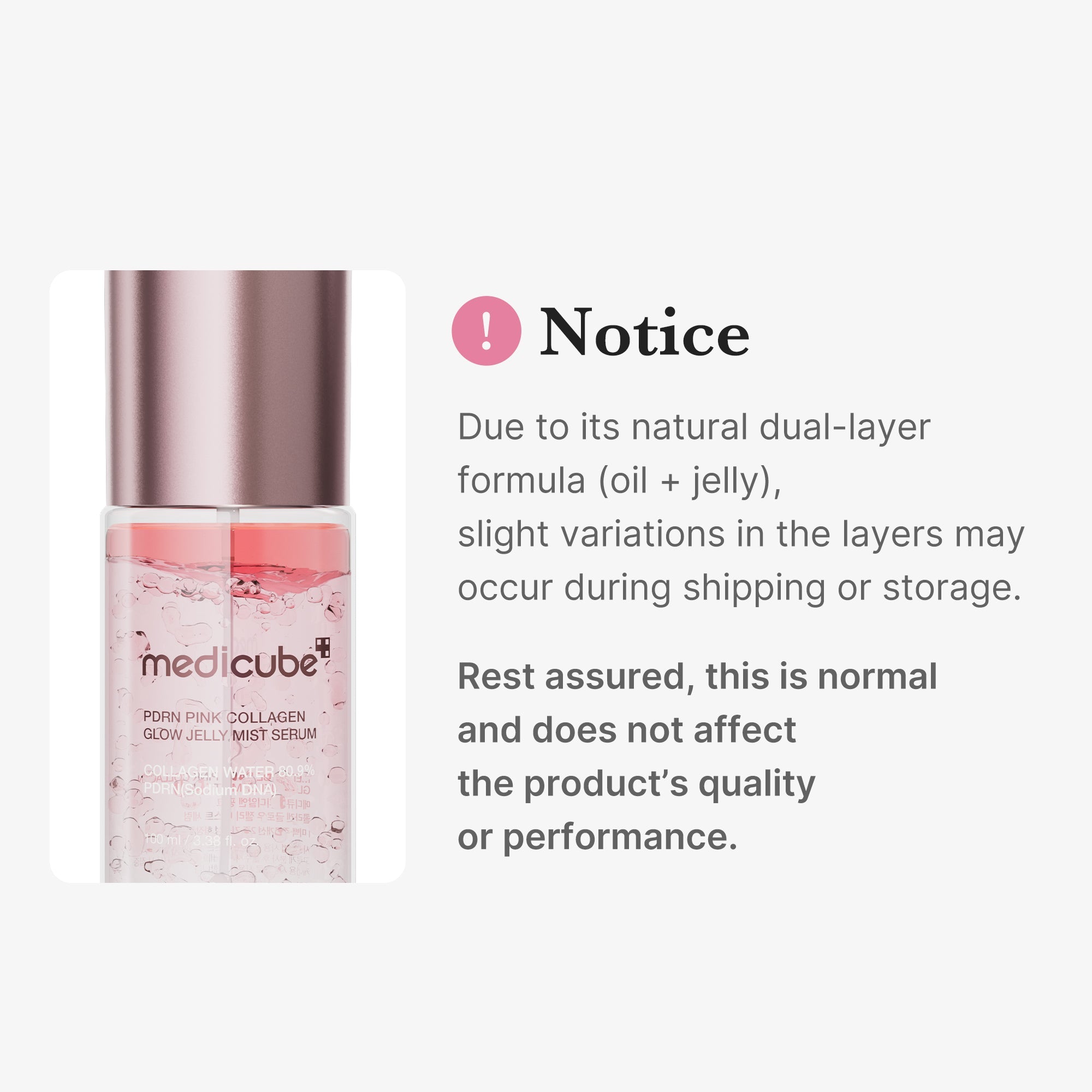 PDRN Pink Collagen Glow Jelly Mist Serum - Lightweight Gel Cream