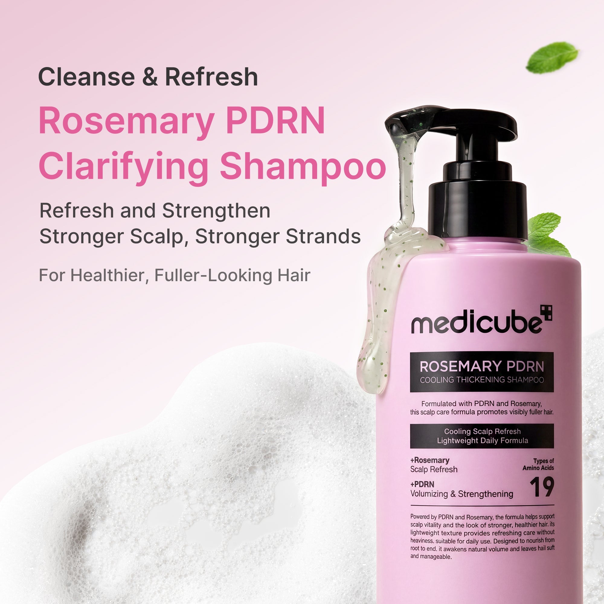 Rosemary PDRN Cooling Thickening Shampoo - Self Care Body Care